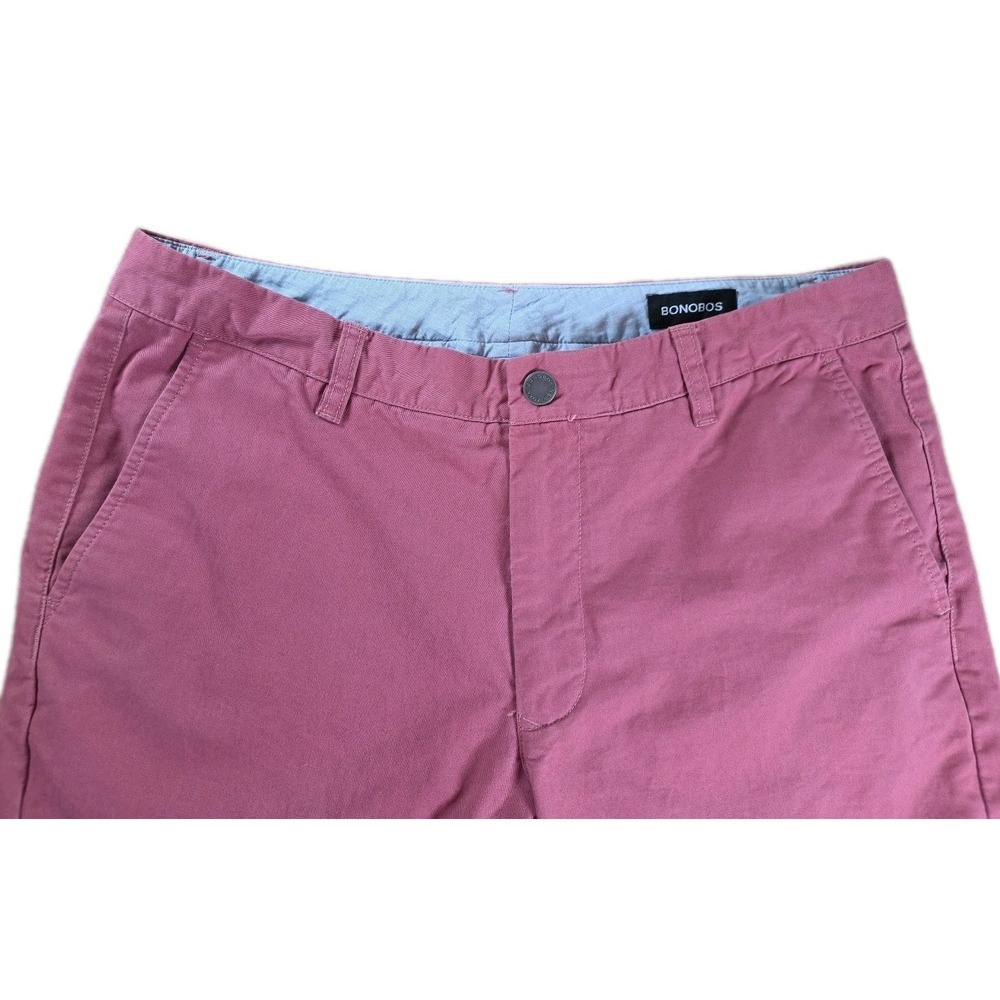 Bonobos Pants Mens 34x27 Salmon Original Chino Slim‎ Fit Straight Cotton Preppy